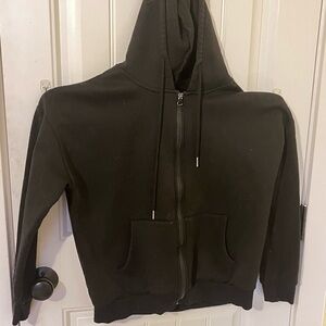 SHEIN Black Textured Hoodie